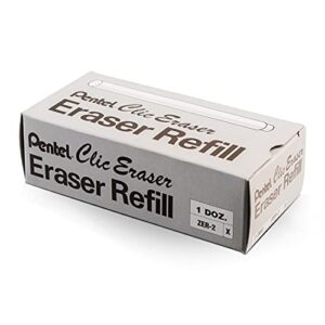pentel refill erasers for clic eraser, contains 24 erasers (zer-2)