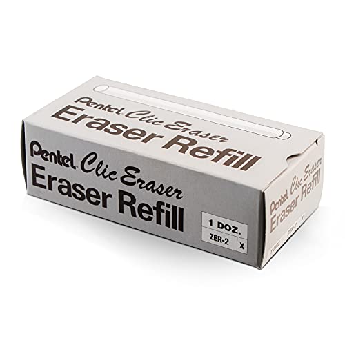 Pentel Refill Erasers For Clic Eraser, Contains 24 Erasers (ZER-2)