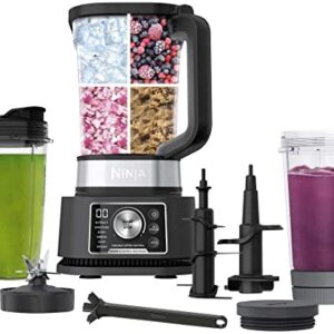 Ninja Foodi Power Pitcher System, Smoothie Bowl Maker, 4in1 Blender + Food Processor, Single Serve Blender 1400WP smartTORQUE 6 Auto-iQ Presets (Renewed) (Ninja CO351B)