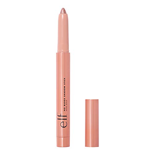 e.l.f. Cosmetics No Budge Shadow Stick, Longwear, Smudge-Proof Metallic Eyeshadow, Rose Gold, 0.056 Oz (1.6g)