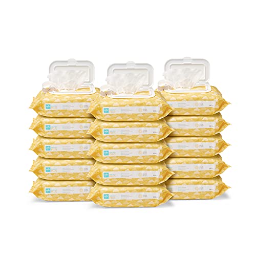 Medline Baby Wipes Plus, Super Soft and Premoistened, Hypoallergenic, 8 x 6 inches (15 pack)