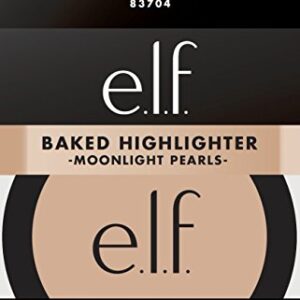 e.l.f, Baked Highlighter, Sheer, Shimmering, Hydrating, Blendable, Glides On, Creates a Radiant Glow, Nourishes, Moonlight Pearls, Infused with Vitamin E, Jojoba and Grape Oils, 0.16 Oz