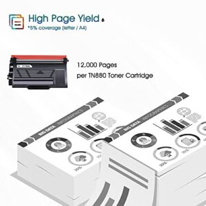 Cool Toner Compatible Toner Cartridge Replacement for Brother Super High Yield TN880 TN-880 TN 880 HL-L6200DW MFC-L6700DW MFC-L6800DW HL-L6200DWT HL-L6300DW MFC-L6900DW Printer (Black, 2-Pack)