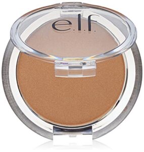 e.l.f. cosmetics bronzer palette, four matte and shimmer powder bronzers create a sun-kissed glow, deep bronzer