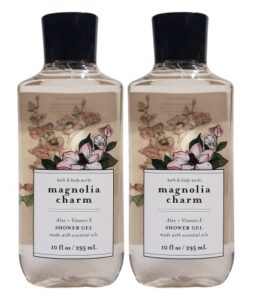 bath and body works magnolia charm shower gel gift sets 10 oz 2 pack (magnolia charm)