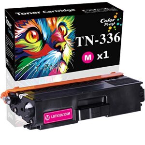 colorprint compatible toner cartridge high yield replacement for brother tn336 tn-336 tn331 tn336m work with hl-l8350cdw hl-l8250cdn hl-l8350cdwt mfc-l8850cdw mfc-l8600cdw printer (1-pack, magenta)