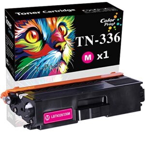 ColorPrint Compatible Toner Cartridge High Yield Replacement for Brother TN336 TN-336 TN331 TN336M Work with HL-L8350CDW HL-L8250CDN HL-L8350CDWT MFC-L8850CDW MFC-L8600CDW Printer (1-Pack, Magenta)