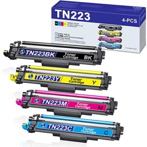 ak high yield model: tn2234pk toner cartridge set – replacement for brother tn223bk tn223c tn223m tn223y – compatible with mfc-l3770cdw l3710cw l3750cdw l3730cdw hl-3210cw 3230cdw 3270cdw printer