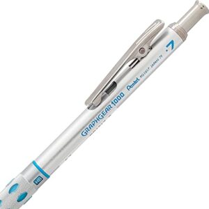 Pentel Graph Gear Mechanical Pencil 1000 - Automatic Drafting Pencil - 0.7mm Lead Size - Blue Barrel - Includes Lead Refills & Eraser