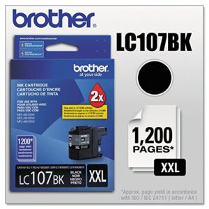 brother lc107 innobella super high-yield ink cartridge, black (1200 page yield)