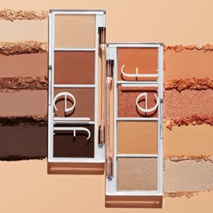 e.l.f. Bite-Size Eyeshadow, Ultra-Pigmented Eye Makeup Quad, 4 Matte & Shimmer Shades, Creamy & Blendable Powder, I Love You A Latte, 0.12 Oz