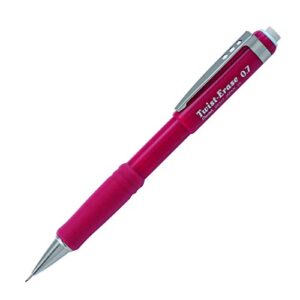 Pentel Twist-Erase III Mechanical Pencil, 0.7mm, Red Barrel, 12 Count(QE517B)