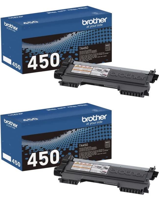 Brother BND00665 TN450 High Yield Toner Cartridge Black (2-Pack)