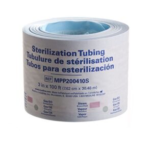 medline mpp200410sz instrument sterilization tubing/roll, 3″ x 100′