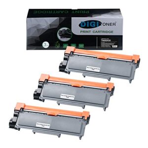 tonerplususa compatible tn630 tn660 toner cartridge replacement for brother tn-630 tn-660 high yield for use in brother dcp-l2540dw l2560dw hl-l2300d l2360dw l2380dw mfc-l2680w l2685dw [black, 3 pack]