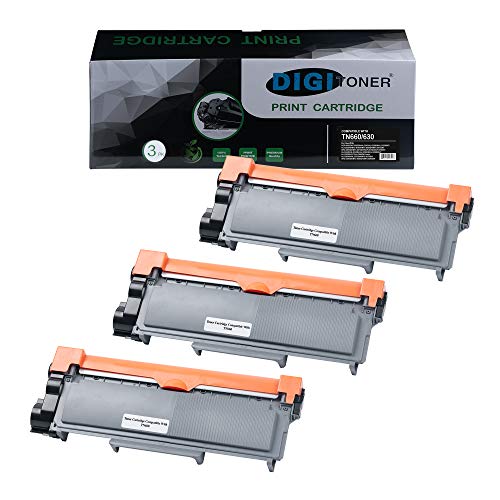 TonerPlusUSA Compatible TN630 TN660 Toner Cartridge Replacement for Brother TN-630 TN-660 High Yield for use in Brother DCP-L2540DW L2560DW HL-L2300D L2360DW L2380DW MFC-L2680W L2685DW [Black, 3 Pack]