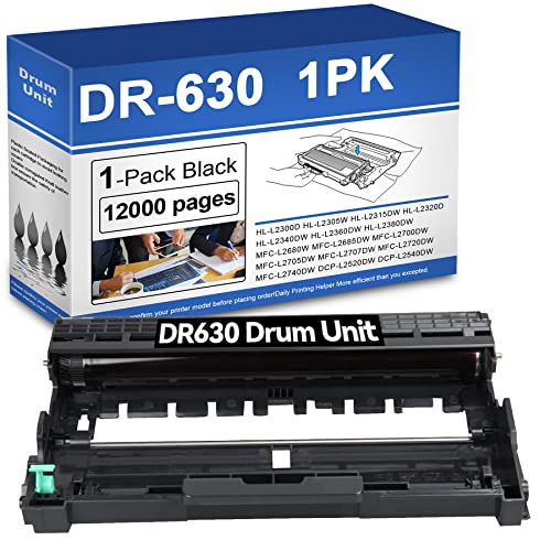 TcxLink DR630 Compatible DR-630 Black Drum Unit Replacement for Brother HL-L2300D HL-L2305W HL-L2315DW HL-L2320D Printer Toner.(1 Pack)