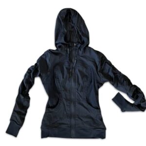 Lululemon Athletica Women's Hoodie Reversible Dance Studio Jacket Full Zip Size 8 Slim Fit Hoody (Black - BLK)