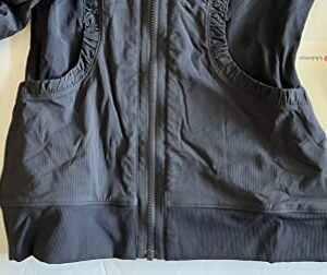 Lululemon Athletica Women's Hoodie Reversible Dance Studio Jacket Full Zip Size 8 Slim Fit Hoody (Black - BLK)