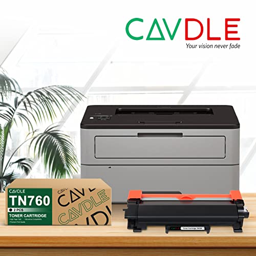 CAVDLE TN-760 Compatible Toner Cartridge Replacement for Brother TN760 TN730 Work with HL-L2325DW HL-L2350DW HL-L2390DW HL-L2395DW HL-L2370DW DCP-L2550DW MFC-L2690DW MFC-L2710DW MFC-L2750DW Printers