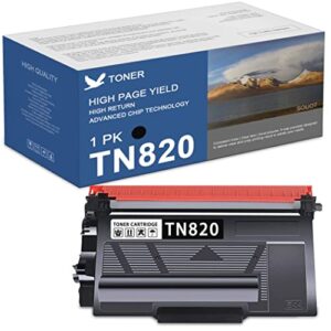 saouot tn-820 black toner cartridge replacement for brother tn820 hl-l6200dw mfc-l5700dw mfc-l5900dw mfc-l6700dw mfc-l5820dw mfc-l5800dw hl-l5200dw printer toner, 1 pack