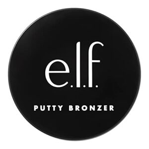 e.l.f. Putty Bronzer, Creamy & Highly Pigmented Formula, Creates a Long-Lasting Bronzed Glow, Infused with Argan Oil & Vitamin E, Honey Drip, 0.35 Oz (10g)