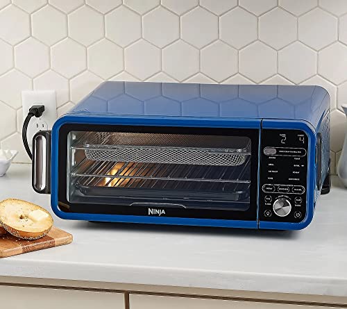 Ninja SP101 Foodi 8-in-1 Air Fry Large Toaster Oven Flip-Away for Storage Dehydrate Keep Warm 1800w XL Capacity (Renewed) NAVI BLUE