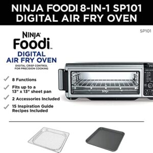 Ninja SP101 Foodi 8-in-1 Air Fry Large Toaster Oven Flip-Away for Storage Dehydrate Keep Warm 1800w XL Capacity (Renewed) NAVI BLUE