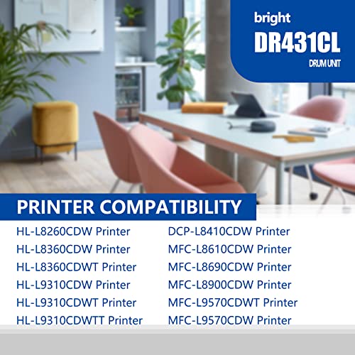 DR431CL DR-431CL Drum Unit (Color, 1-Pack) EAXIUE Compatible Replacement for Brother DR431CL HL-L8260CDW L8360CDW L8360CDWT DCP-L8410CDW MFC-L8690CDW L8900CDW L9570CDWT Printer