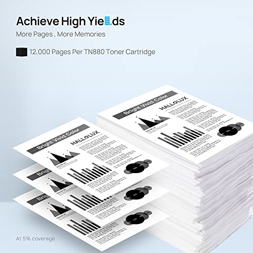 TN880 TN-880 Replacement for Brother TN880 TN-880 Toner High Capacity to Compatible with HL-L6200DW HL-L6300DW HL-L6200DWT HL-L6250DW MFC-L6800DW MFC-L6700DW (2 Black)