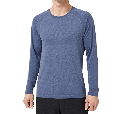 Lululemon Athletica Lululemon Mens Metal Vent Tech Long Sleeve Shirt(Midnight Shadow/Tempest, L)