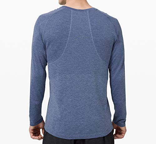 Lululemon Athletica Lululemon Mens Metal Vent Tech Long Sleeve Shirt(Midnight Shadow/Tempest, L)