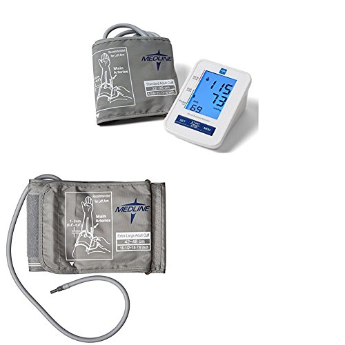 Medline MDS4001 Automatic Digital Blood Pressure Monitor with Standard and X-Large Adult Cuffs