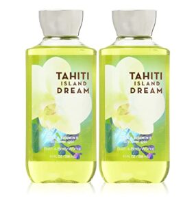 bath and body works gift set of of 2 – 10 fl oz shower gel (tahiti island dream)