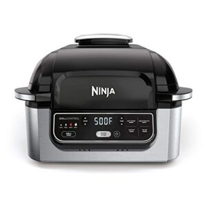 ninja foodi 5-in-1 4-qt. air fryer, roast, bake, dehydrate indoor electric grill (ag301), 10inch x 10inch, black and silver (renewed)