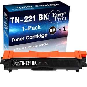 (1-pack) compatible black tn-221 tn221 toner cartridge used for brother hl-3140cw 3150cdw 3170cdw mfc-9130cw 9140cdn 9332cdw dcp-9020cdw printer, by easyprint