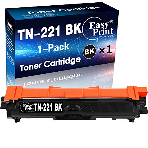 (1-Pack) Compatible Black TN-221 TN221 Toner Cartridge Used for Brother HL-3140CW 3150CDW 3170CDW MFC-9130CW 9140CDN 9332CDW DCP-9020CDW Printer, by EasyPrint