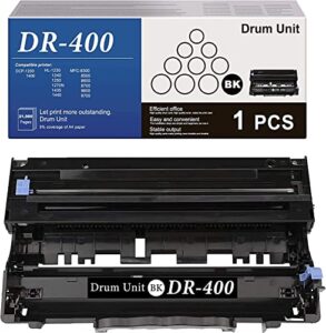 1-pack black dr-400 dr400 drum unit compatible replacement for brother dcp-1200 1400 hl-1230 1270n 1435 mfc-8300 8500 8600 p2500 8700 9600 9700 9800 intellifax-4100e 4100 4750 printer