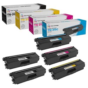 ld products compatible toner cartridge replacement for brother tn315 high yield (2 black, 1 cyan, 1 magenta, 1 yellow, 5-pack)