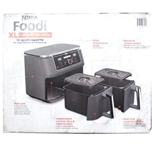 Ninja Foodi 6-in-1 10-qt. XL 2-Basket Air Fryer with DualZone Technology. AD350CO. Basket Air Fryer with 2 Independent Frying Baskets, Match Cook & Smart Finish to Roast, Broil, Dehydrate & More for Quick, Easy Family-Sized Meals.