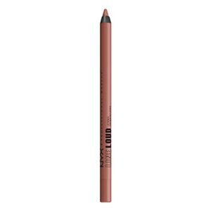 NYX PROFESSIONAL MAKEUP Line Loud Lip Liner, Longwear and Pigmented Lip Pencil with Jojoba Oil & Vitamin E - Ambition Statement (Warm Peach Brown)