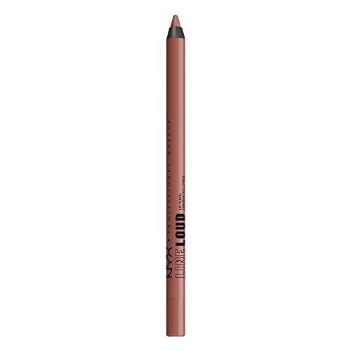 NYX PROFESSIONAL MAKEUP Line Loud Lip Liner, Longwear and Pigmented Lip Pencil with Jojoba Oil & Vitamin E - Ambition Statement (Warm Peach Brown)