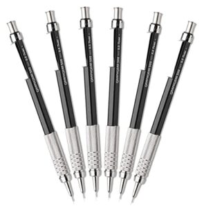 pentel graphgear 500 automatic drafting pencil, 0.5mm, black, pack of 6