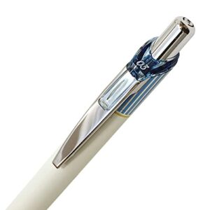 Pentel EnerGel Clena Retractable Liquid Gel Pen, Micro Fine Point 0.3mm Needle Tip, Black Ink, Sax Blue Body (BLN73LS-A)