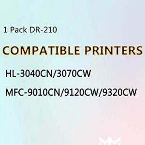 MM MUCH & MORE Compatible Drum Unit Replacement for Brother DR-210 DR210 DR-210CL DR210CL TN210 Use for HL-3040CN HL-3070CW HL-3075CW MFC-9010CN MFC-9120CN MFC-9125CN MFC-9320CW Printer(1-Pack, Drum)