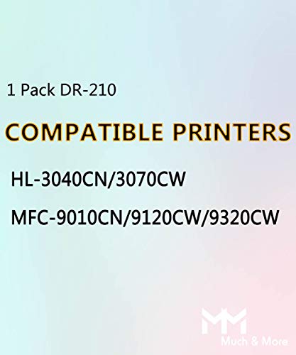 MM MUCH & MORE Compatible Drum Unit Replacement for Brother DR-210 DR210 DR-210CL DR210CL TN210 Use for HL-3040CN HL-3070CW HL-3075CW MFC-9010CN MFC-9120CN MFC-9125CN MFC-9320CW Printer(1-Pack, Drum)