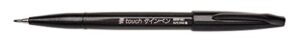 pentel fude touch sign pen, black, felt pen like brush stroke (ses15c-a)