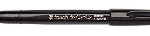 Pentel Fude Touch Sign Pen, Black, Felt Pen Like Brush Stroke (SES15C-A)