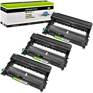 greencycle drum unit replacement compatible for brother dr420 dr-420 used in hl-2130 hl-2240 hl-2270dw hl-2280dw mfc-7360n mfc-7860dw intellifax 2840 2940 series laser printer (black, 3-pack)