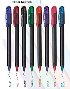 Pentel Energel Roller Gel Pen 0.7mm Metal Tip, 8 Assorted Colors, (Pack of 1)